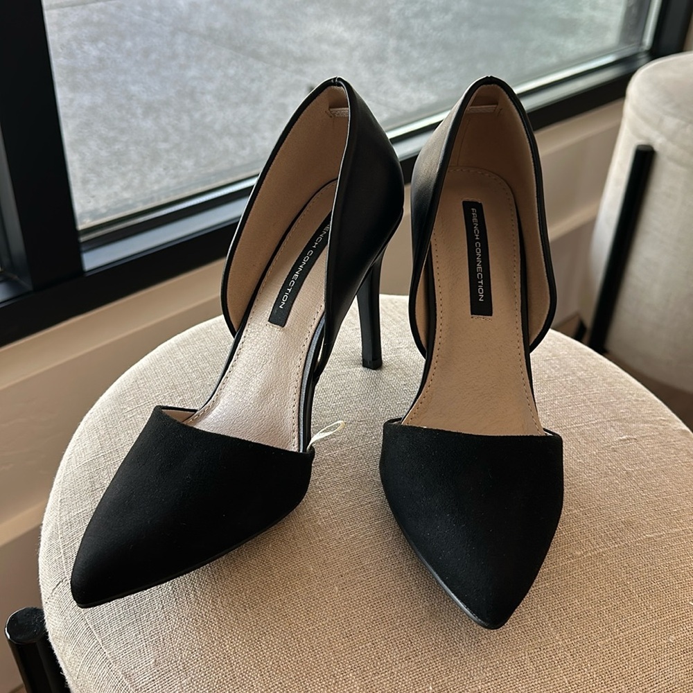 French Connection Black High Heels Size 6
